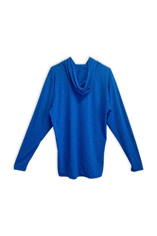 Men's Relaxed Fit Hooded Sun Shirt | Caribbean Blue