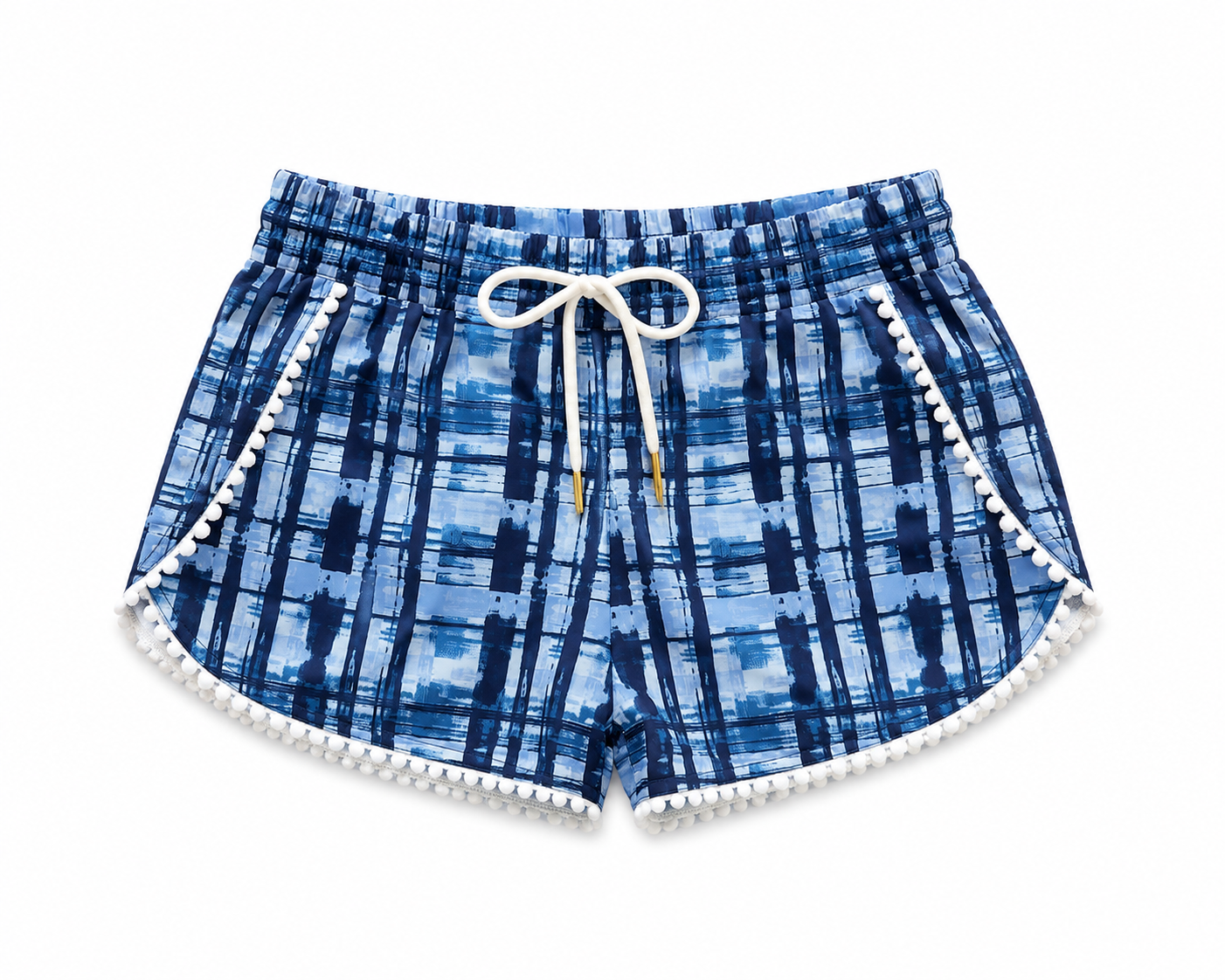 Pom Pom Short in Passage Plaid