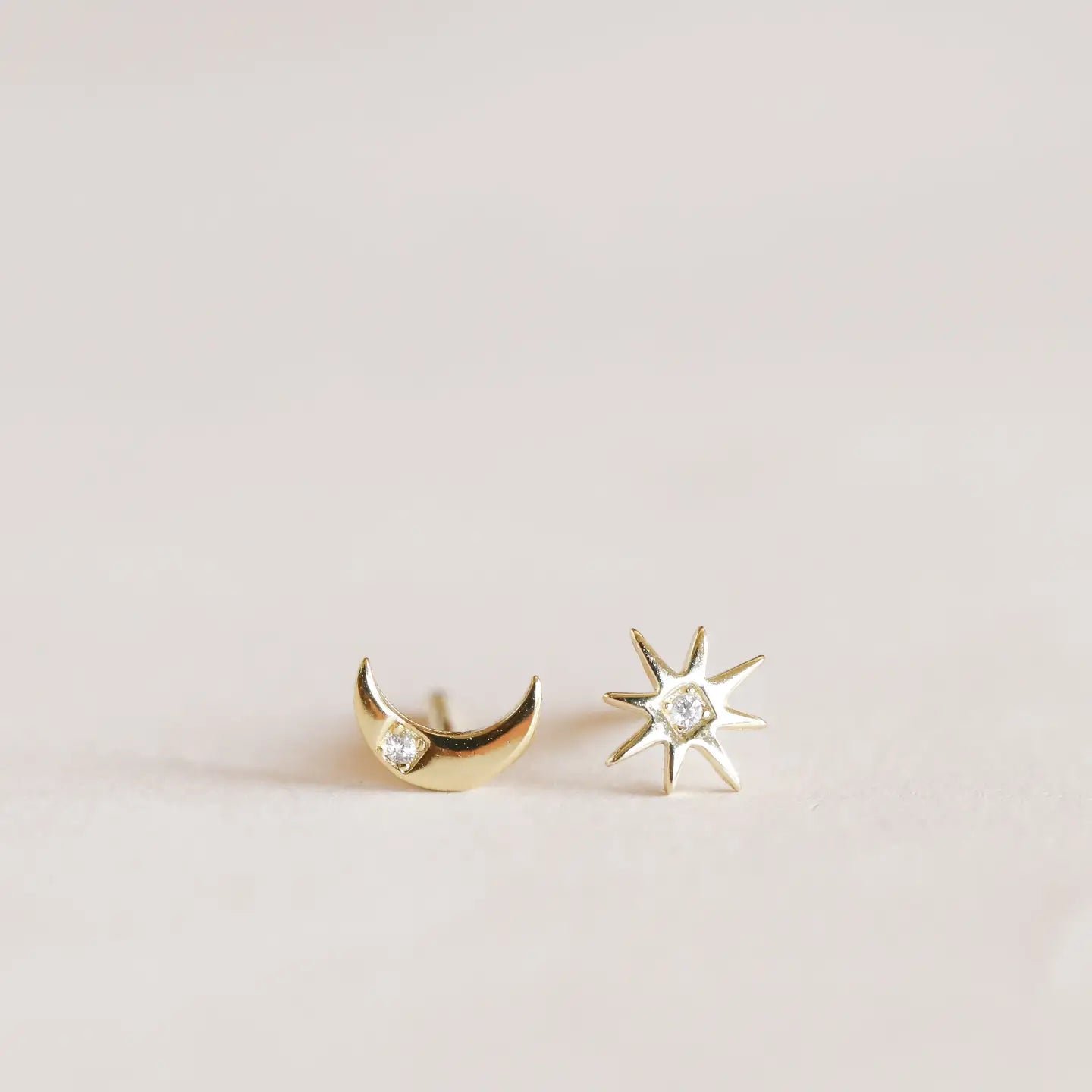 Sun & Moon Stud Earrings