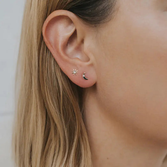 Sun & Moon Stud Earrings