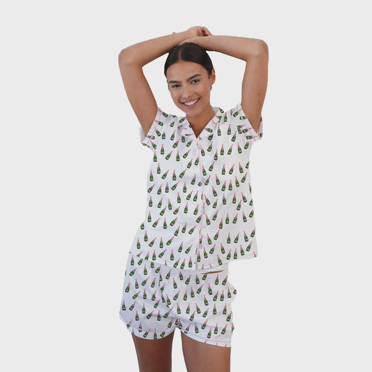 Pajama Short Set - Champagne