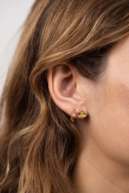 Petite Gold Knot Earrings