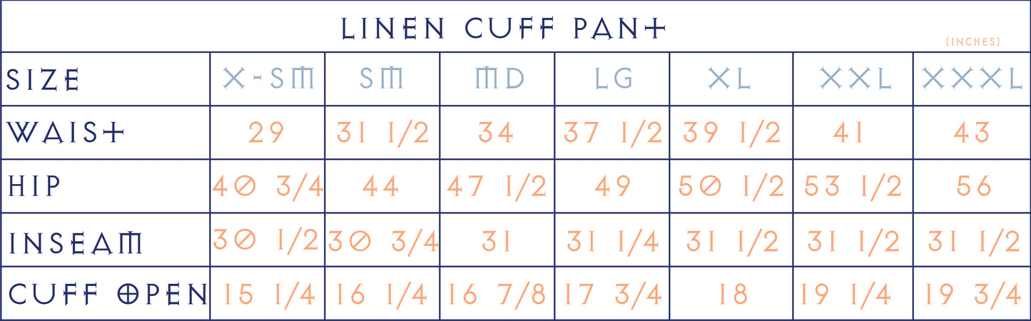 Linen Cuff Pant | Dk Coral
