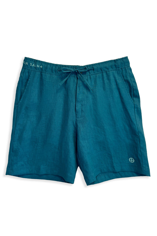 Linen Shorts | Marine