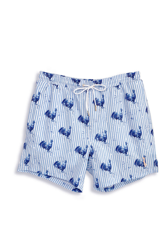 Volley Swim Trunk | Seersucker Rooster