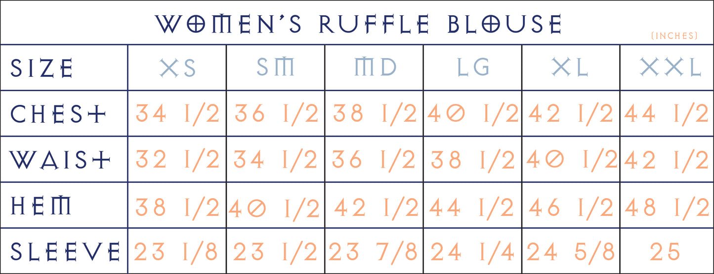 Women's Ruffle Button-up Top | Chambray