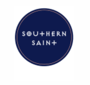 Navy Southern Saint Sticker | Circle