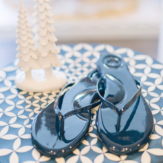 Indie Flip Flop | Navy Patent