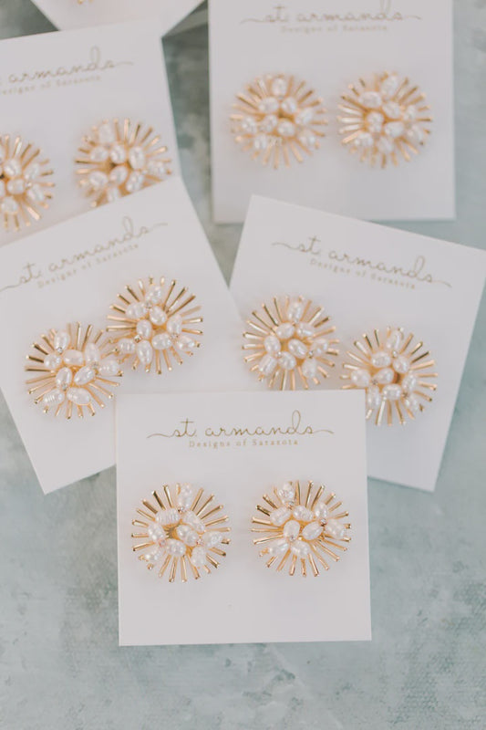 Sunburst Pearl Studs