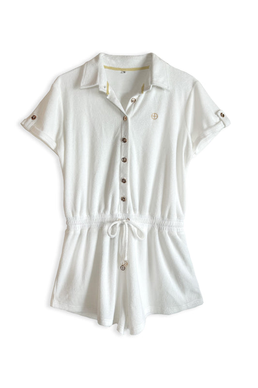 Terry Romper | White