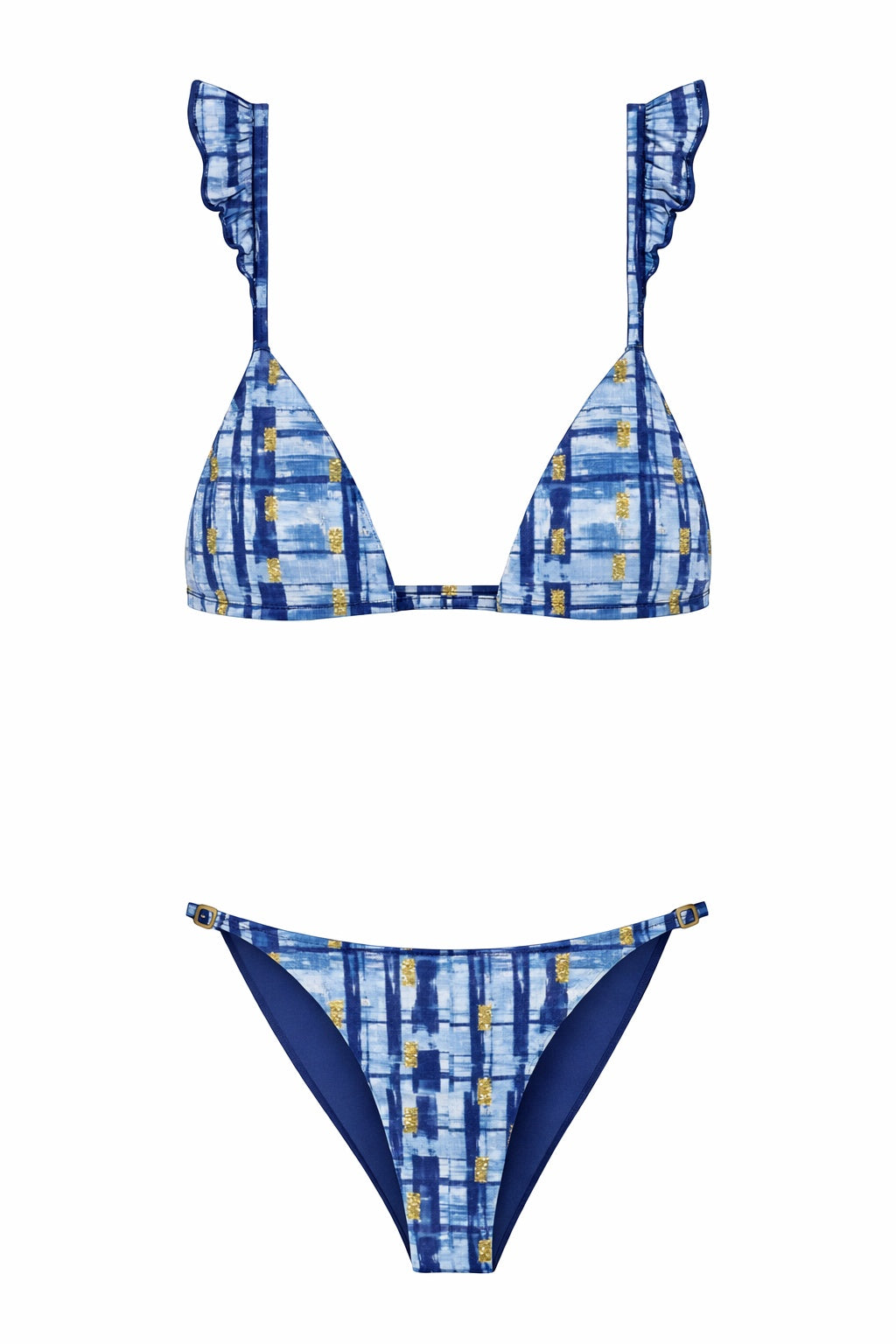 High Hip Bikini Bottom in Passage Plaid