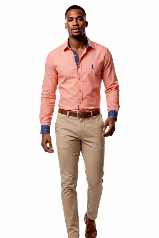 Men's Dress Shirt in Dusty Peach