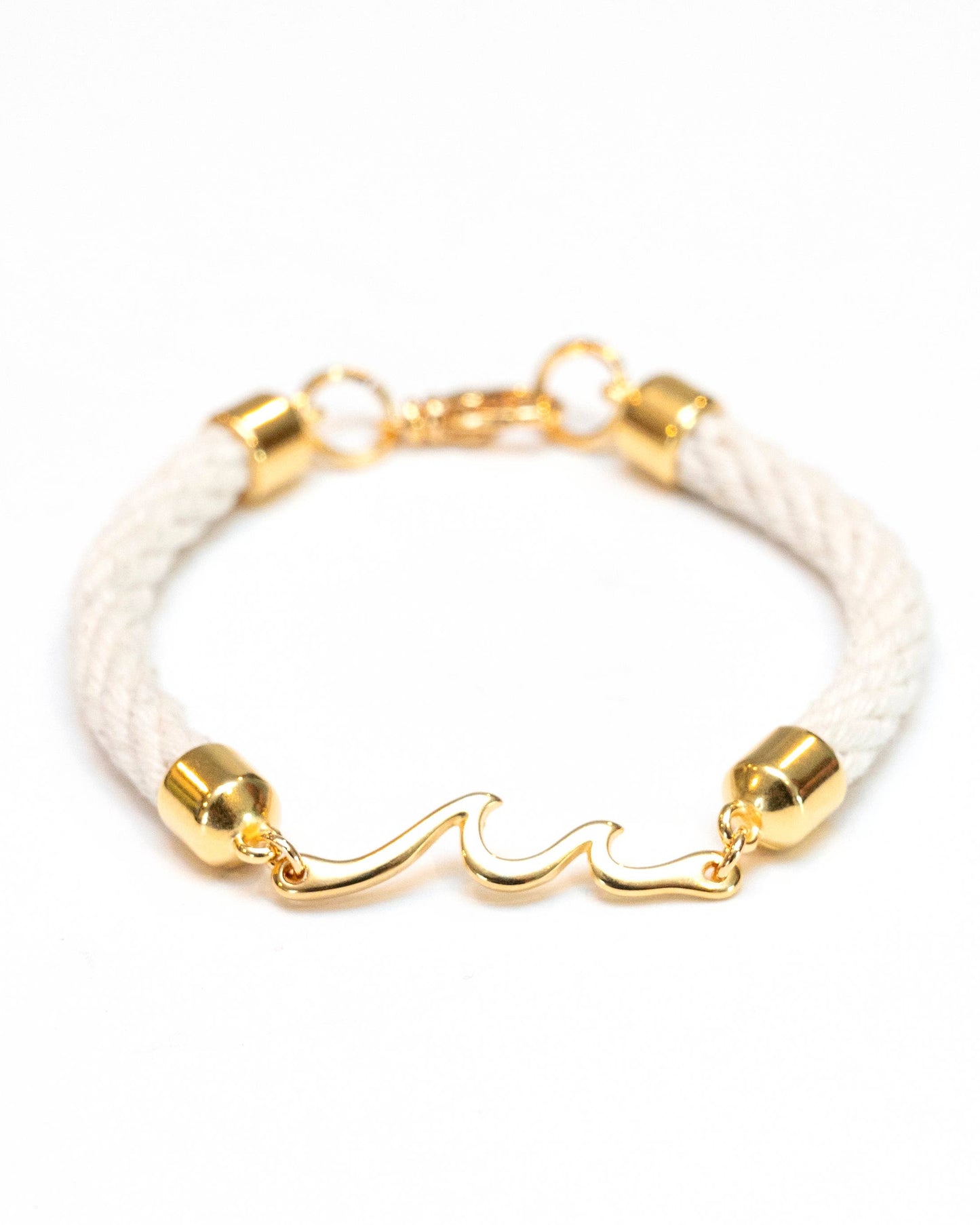 Madaket - Ivory/Gold - Nautical Rope Bracelet: M