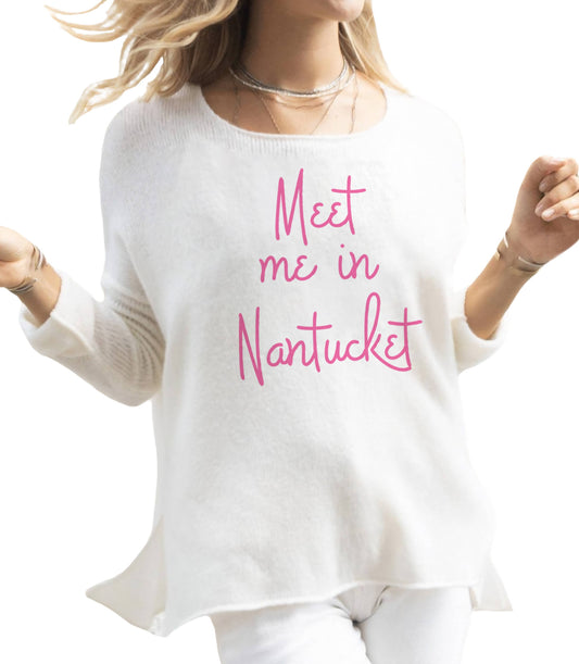 Knit Sweater - Meet me in (Pink) - Custom