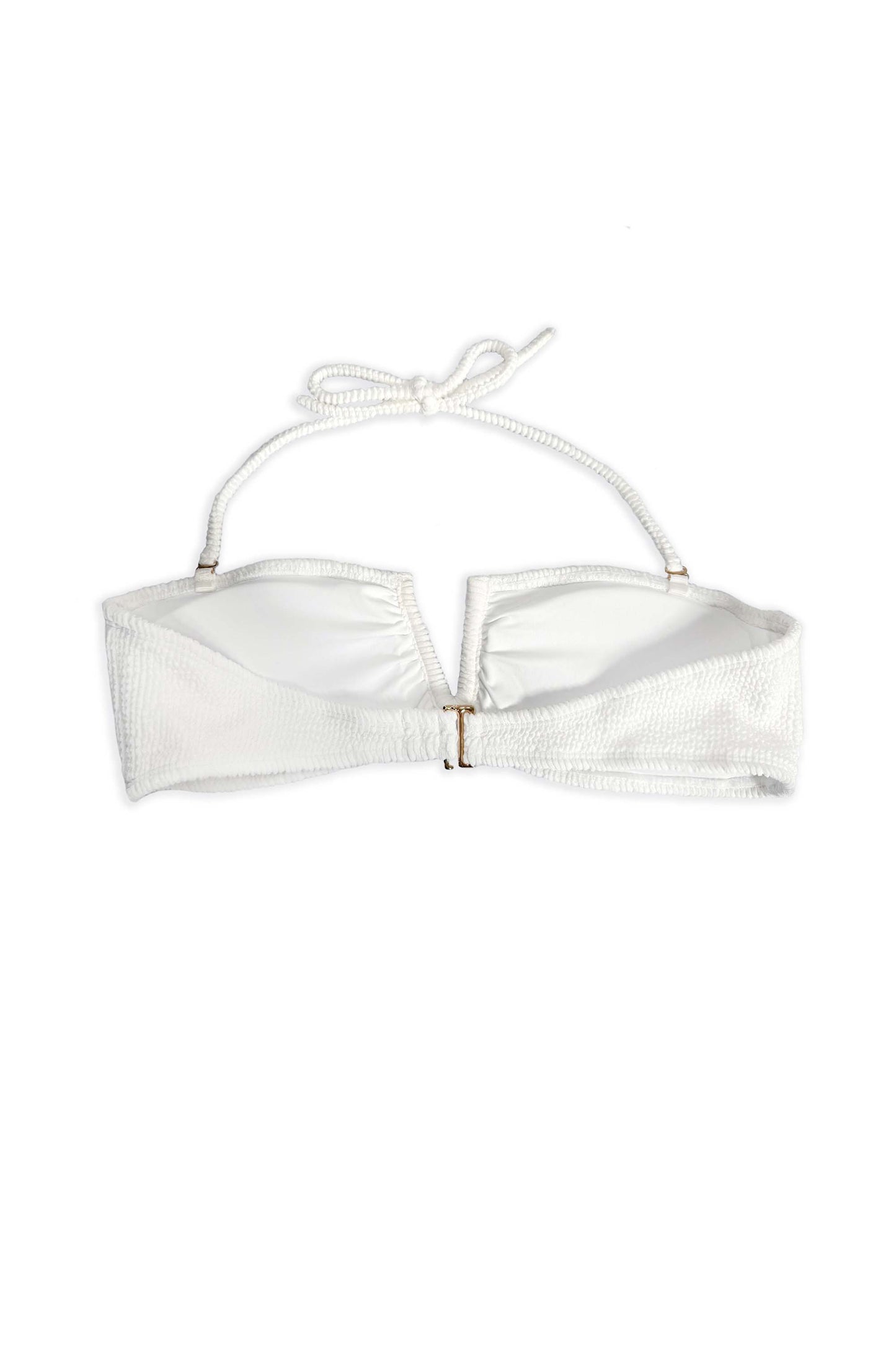 V-Wire Bandeau Bikini Top | White