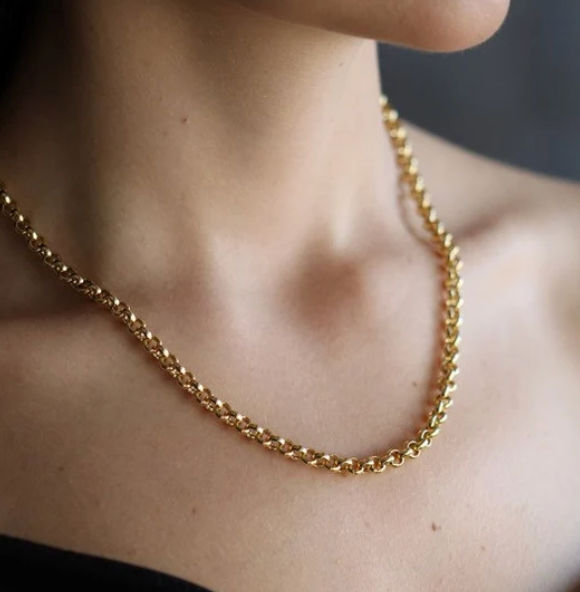 Jana- Rolo Chain Necklace Waterproof 18K gold PVD