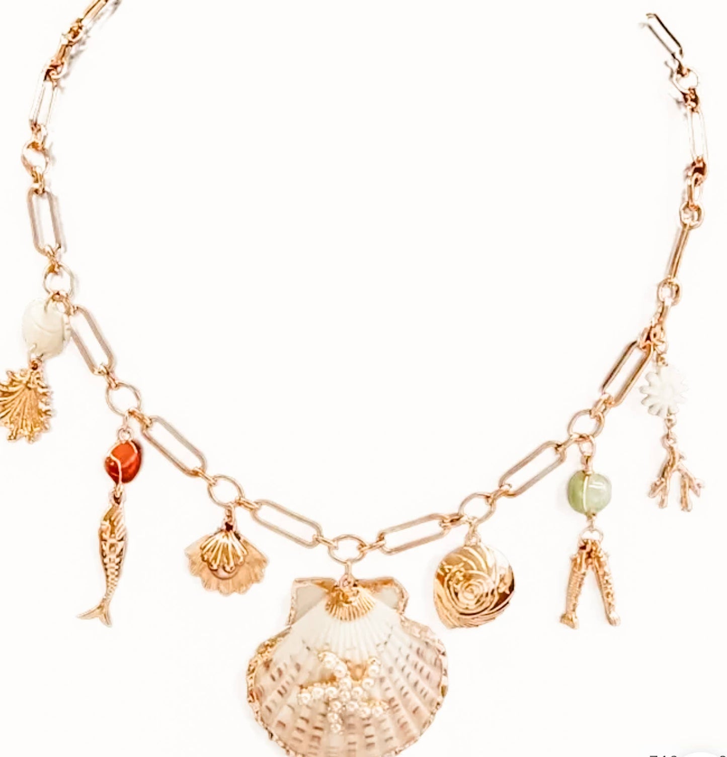 By The Bay-Shell- Statement Necklace- Sea Necklace