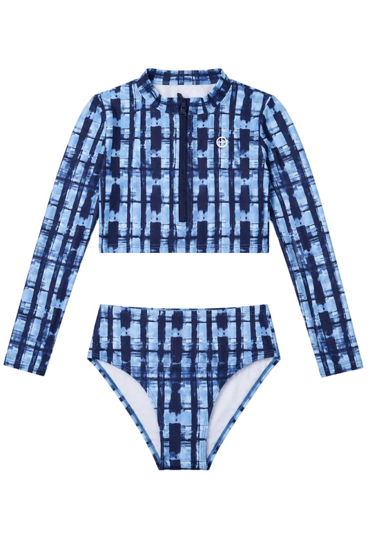 Girls Passage Plaid Rashguard Set