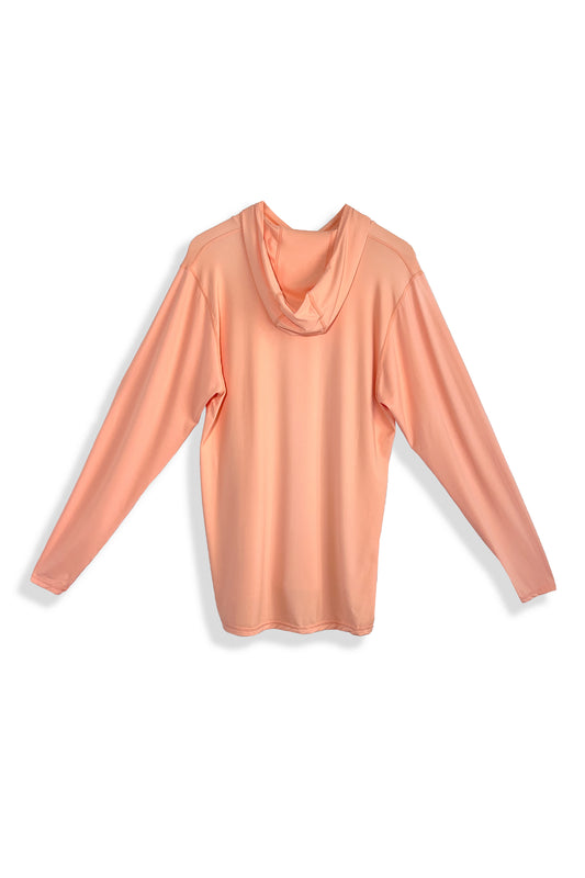 Men's Semi-Fitted Hooded Sun Shirt | Peach