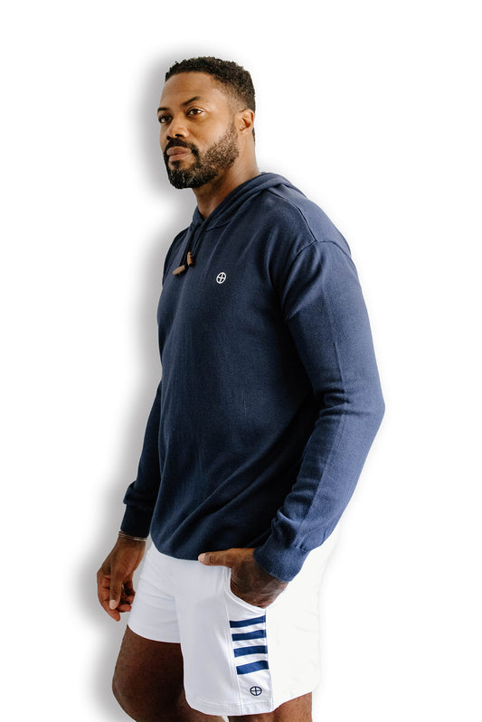 Men's Hooded Knit Sweater | Nauti Navy