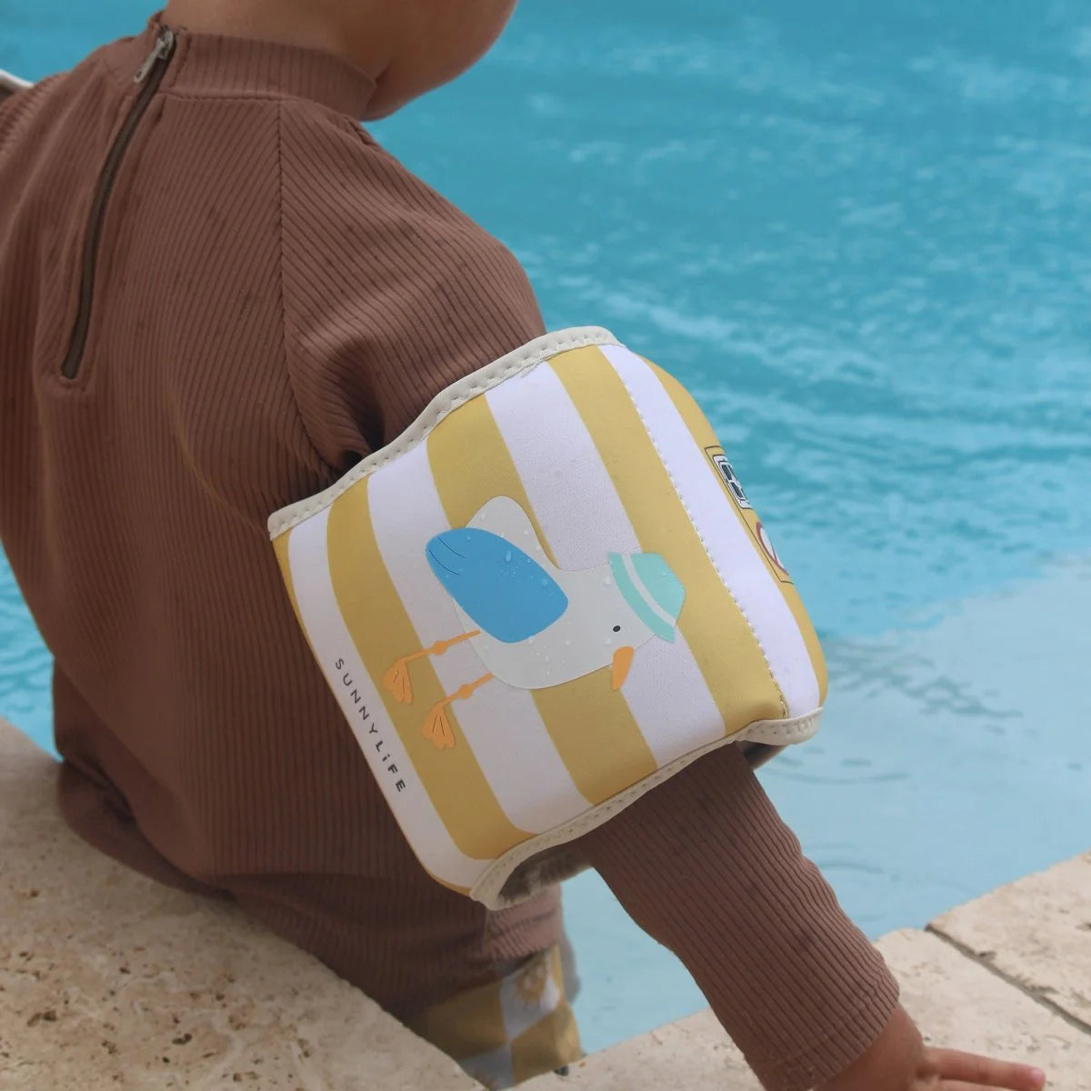 Kids Floaties | Sid the Seagull in Mustard Stripe