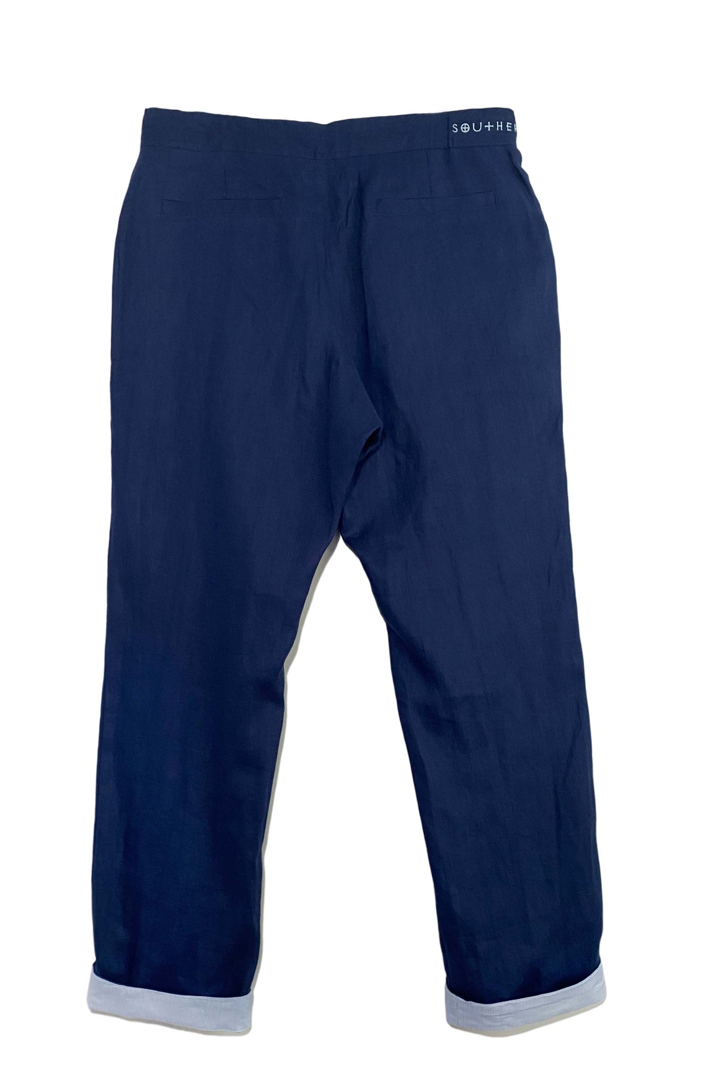 Linen Cuff Pant | Nautical Navy