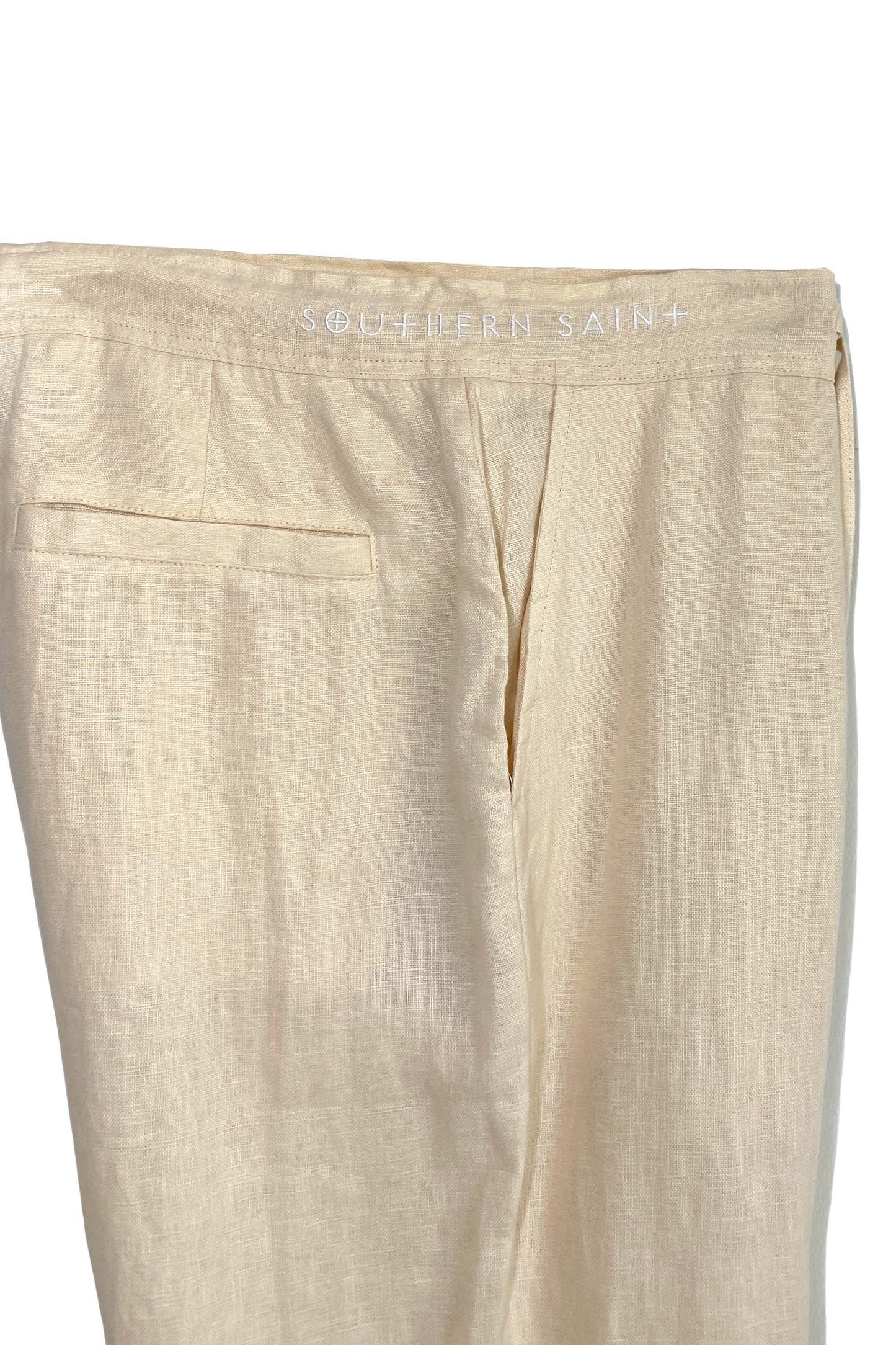 Linen Cuff Pant | Coco Cream
