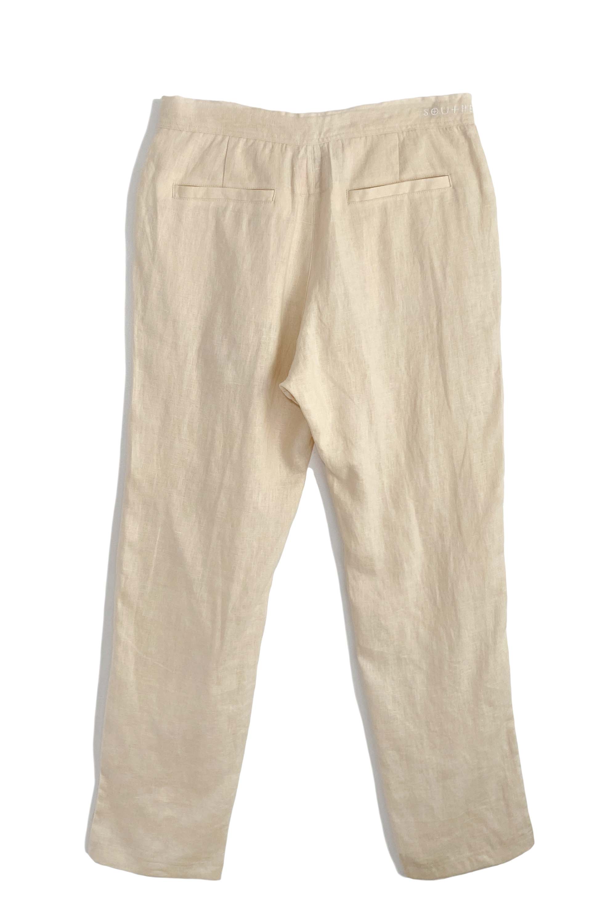 【mnem】Lovin' embroidery cotton pants Kamon and Slogan Embroidery Loose Fit Pants – EVISU