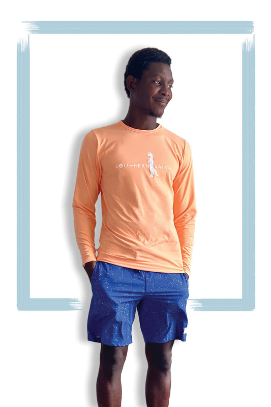 Men's Semi-Fit Sun Shirt LS | Peach
