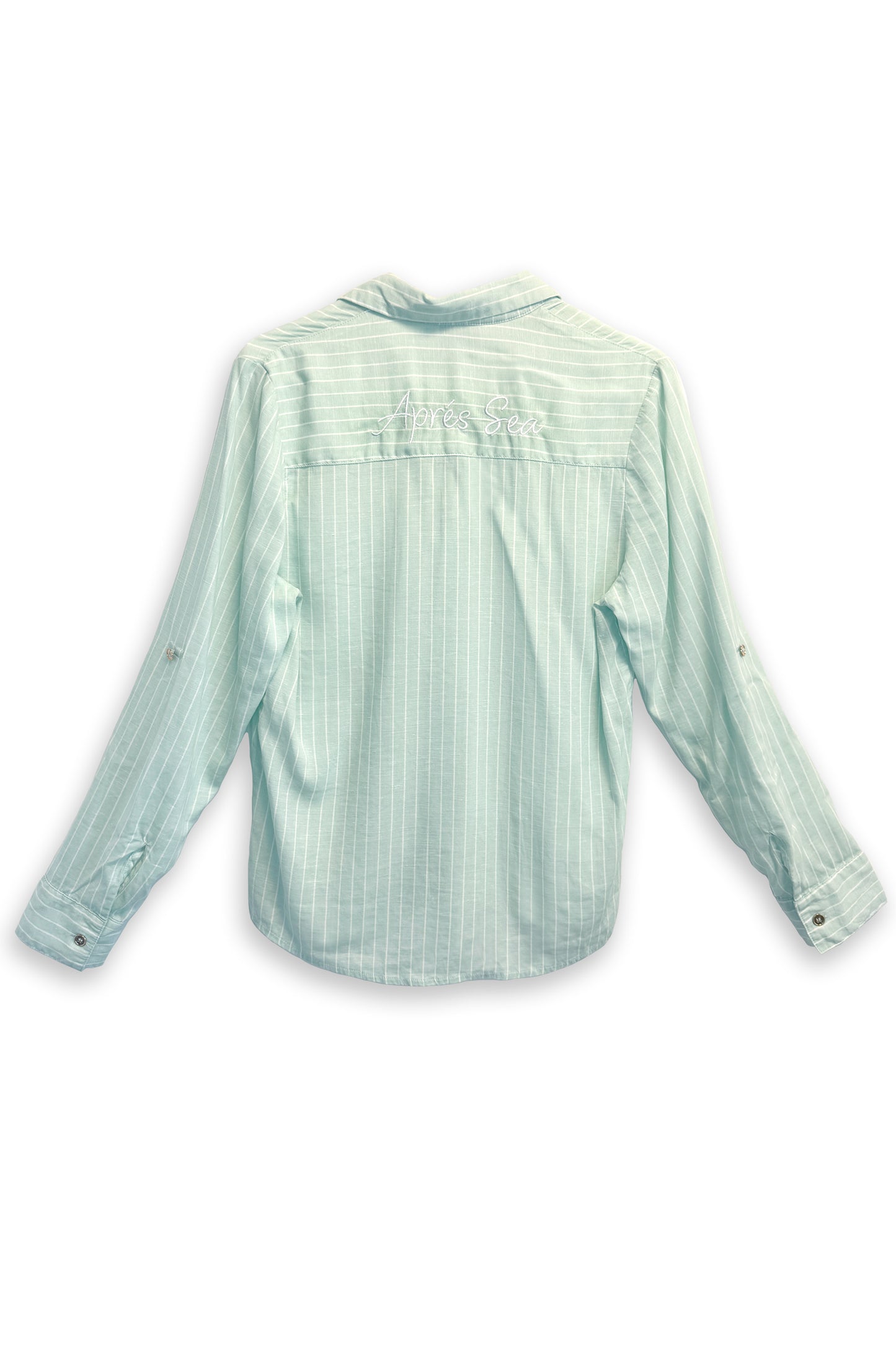 Women's Aprés Sea Buttondown Shirt | Mint Stripe