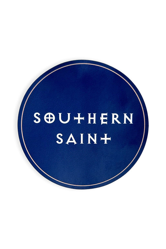 Navy Southern Saint Sticker | Circle