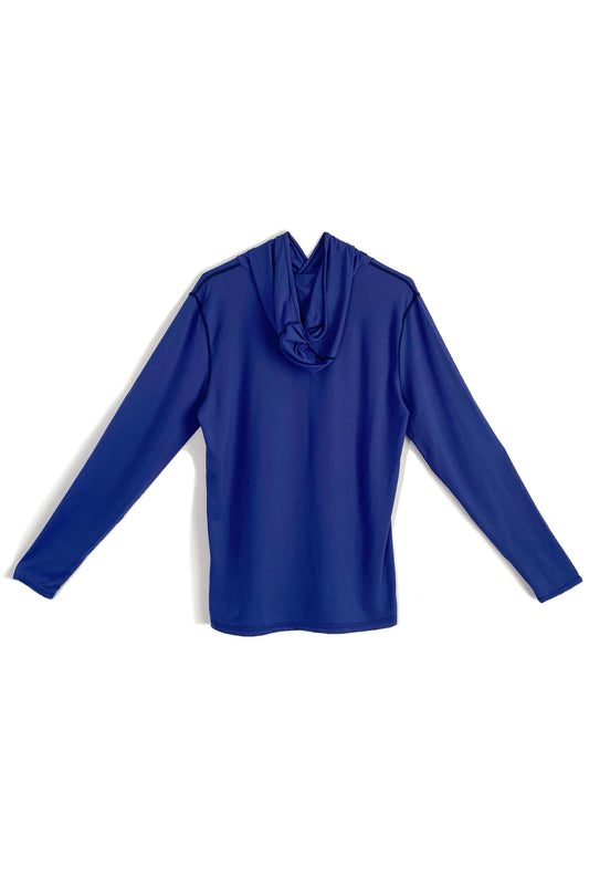 Men's Semi-Fitted Hooded Sun Shirt | Navy