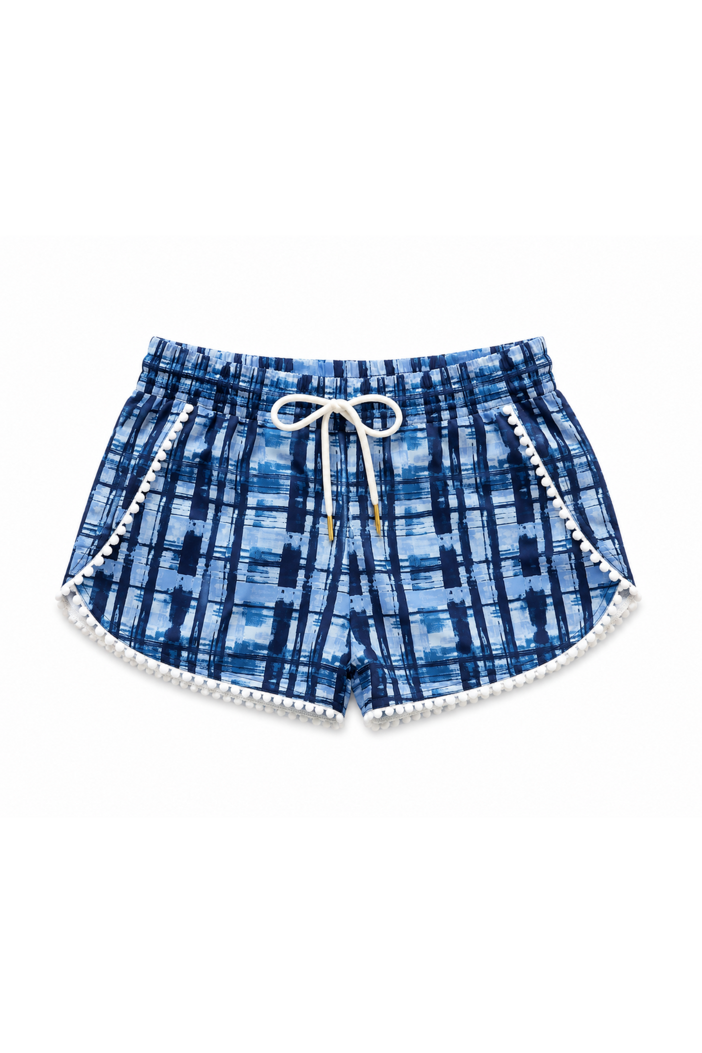 Pom Pom Short in Passage Plaid