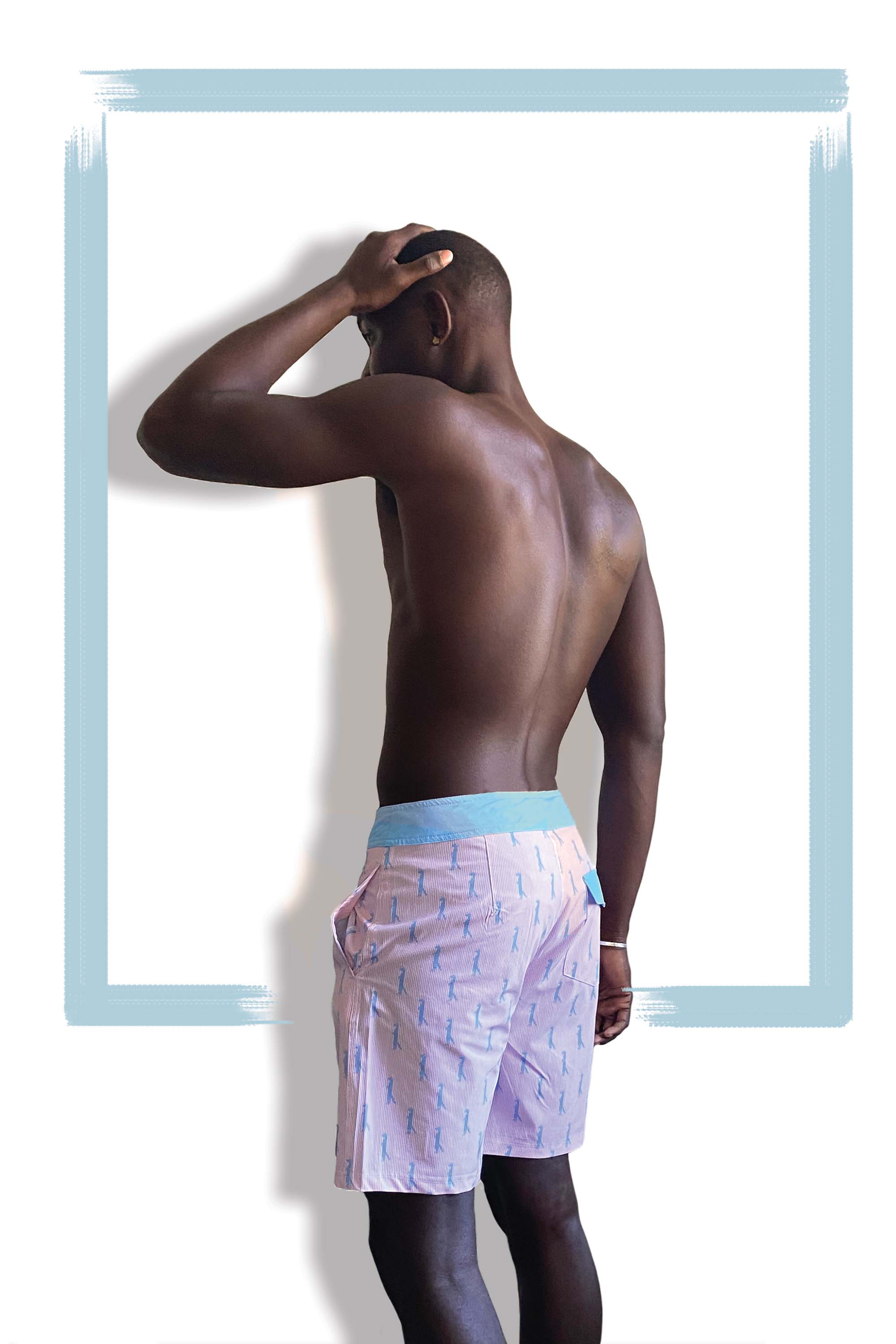 Lace-up Boardshort | Mongoose Seersucker