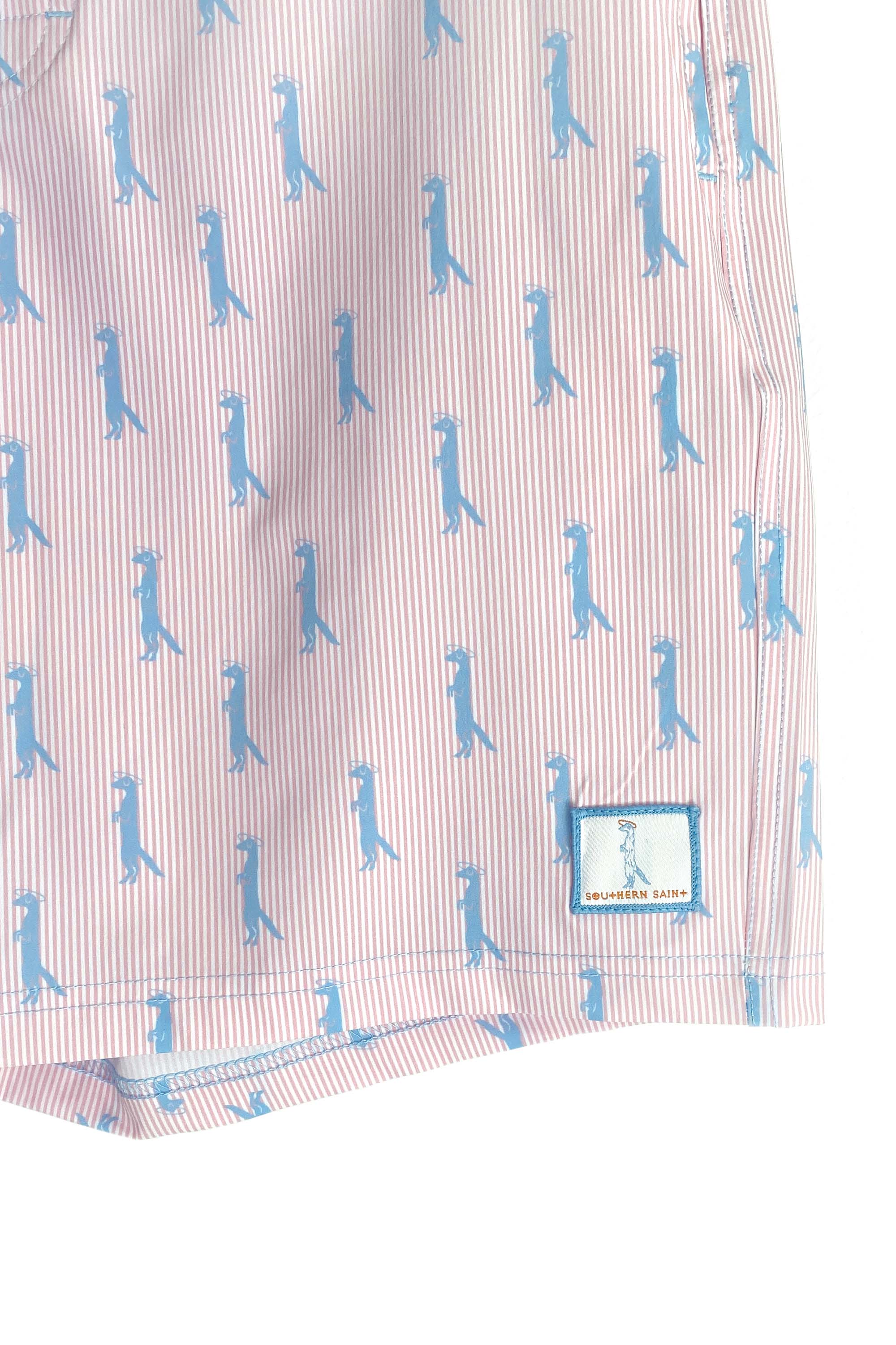 Lace-up Boardshort | Mongoose Seersucker