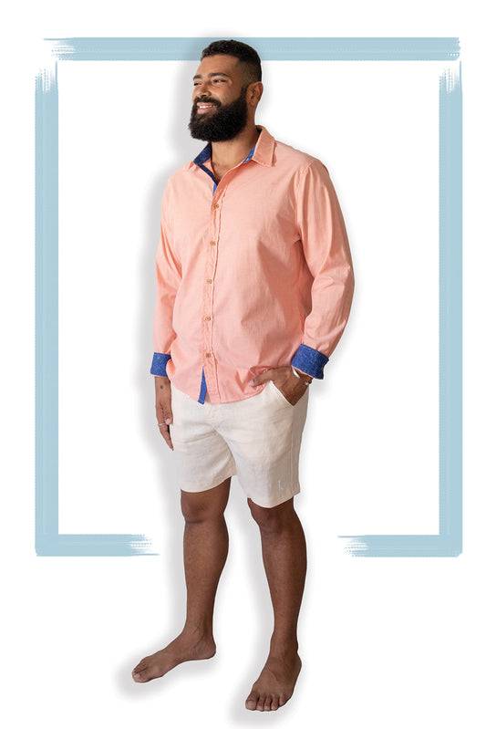 Pantalones cortos de lino | Crema De Coco