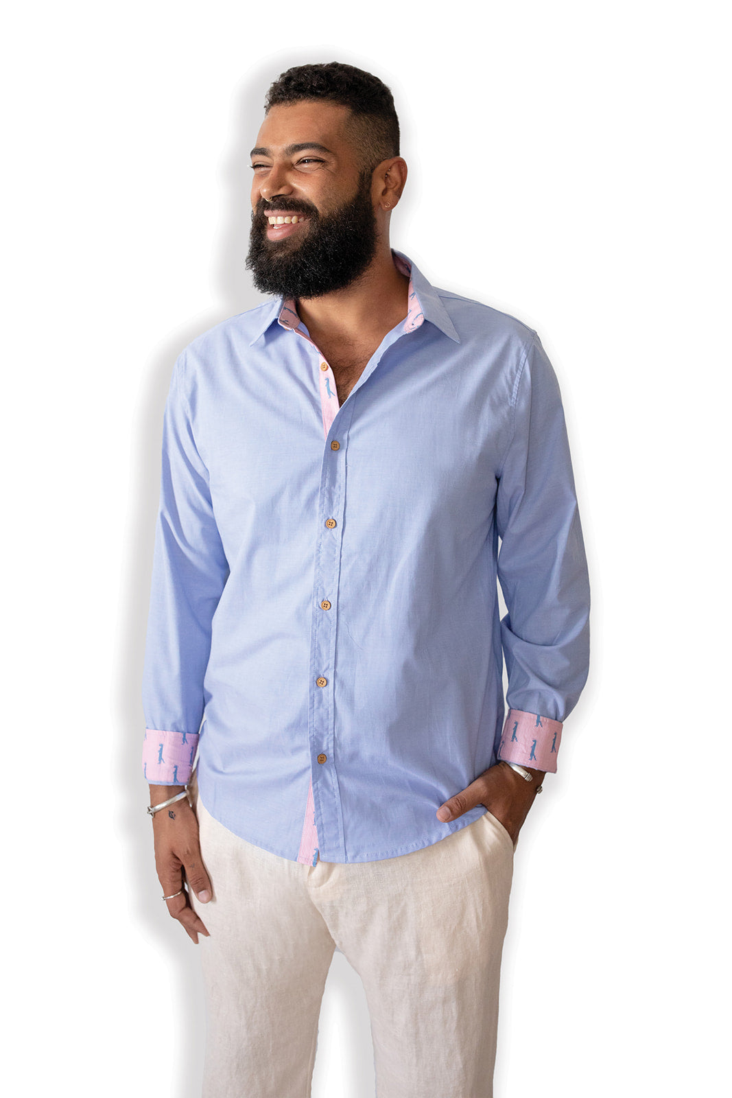 chambray dress shirt Men's Dress Shirt