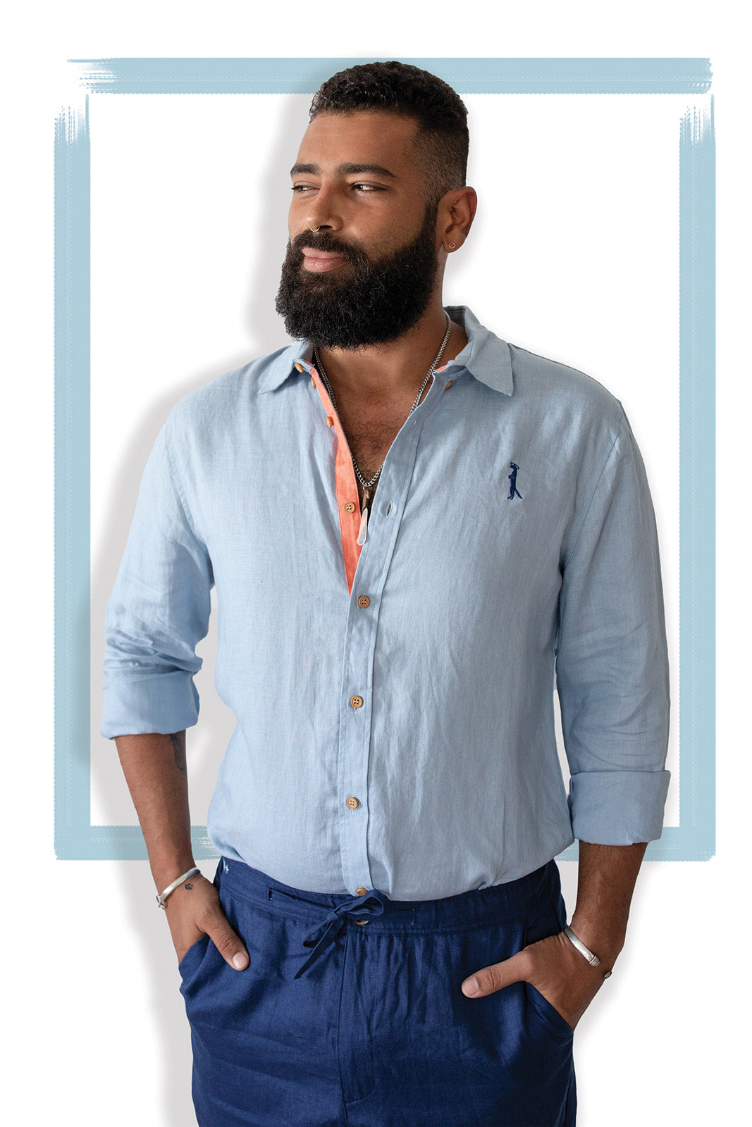 Linen Button Down | Chambray
