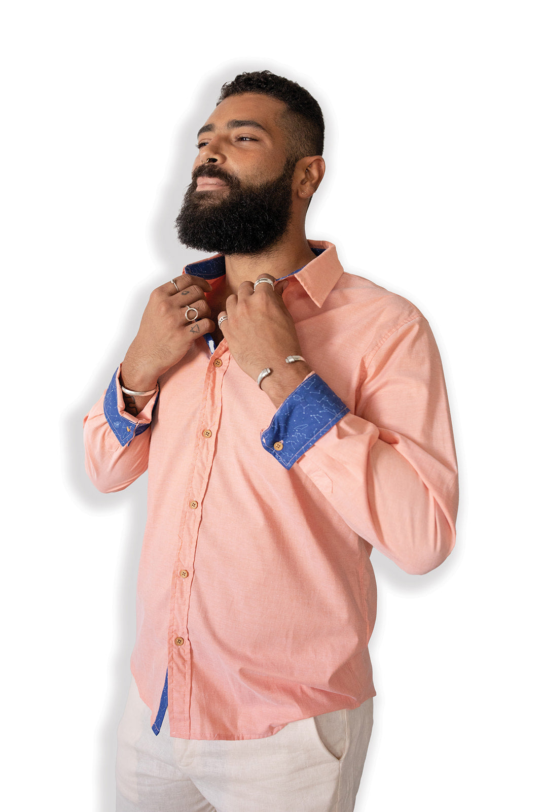 Men's Dress Shirt Peach – southernsaint1