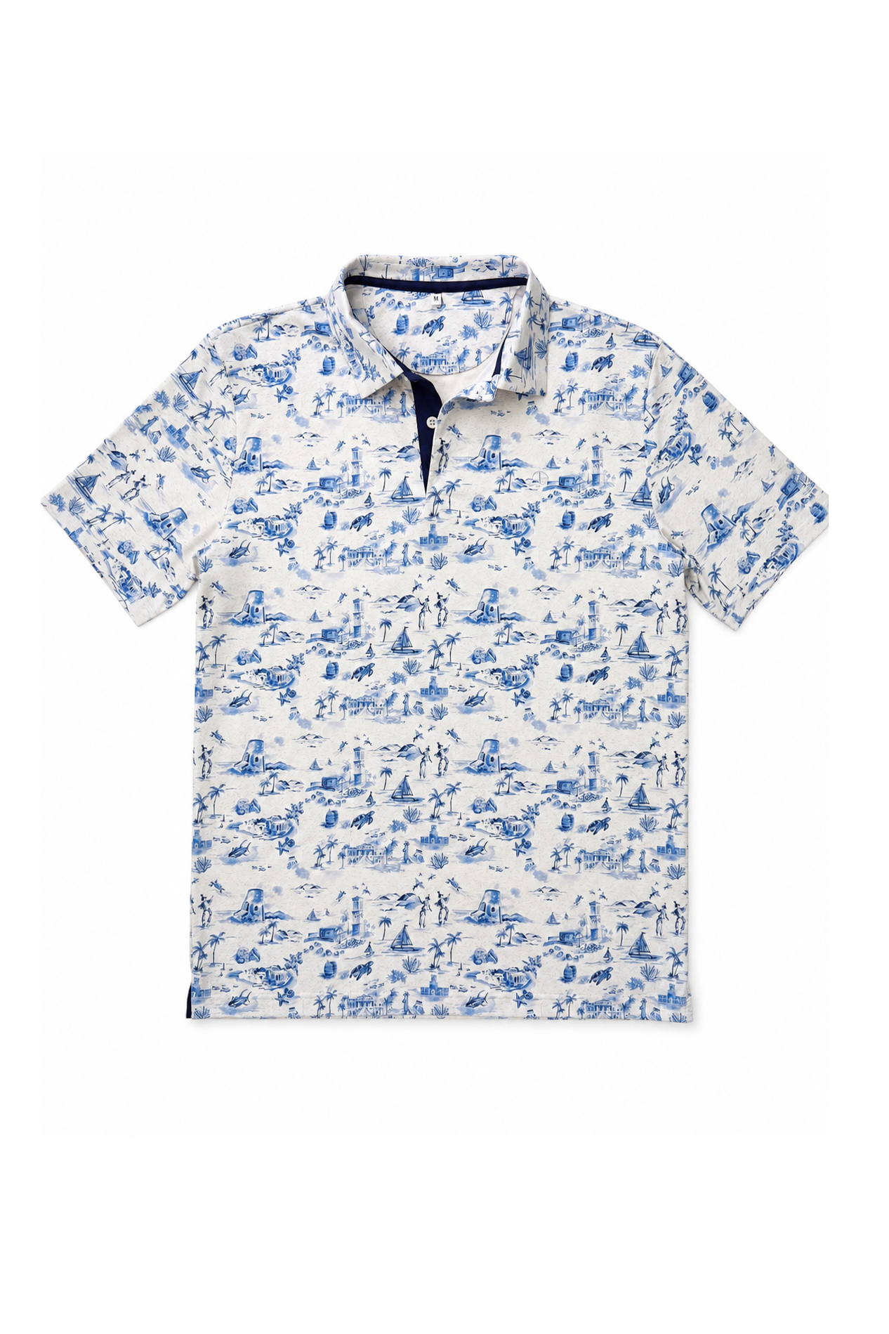 Island Toile Performance Polo