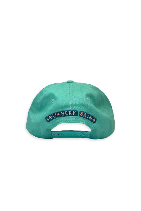 Floral Turtle Kids Hat | Teal