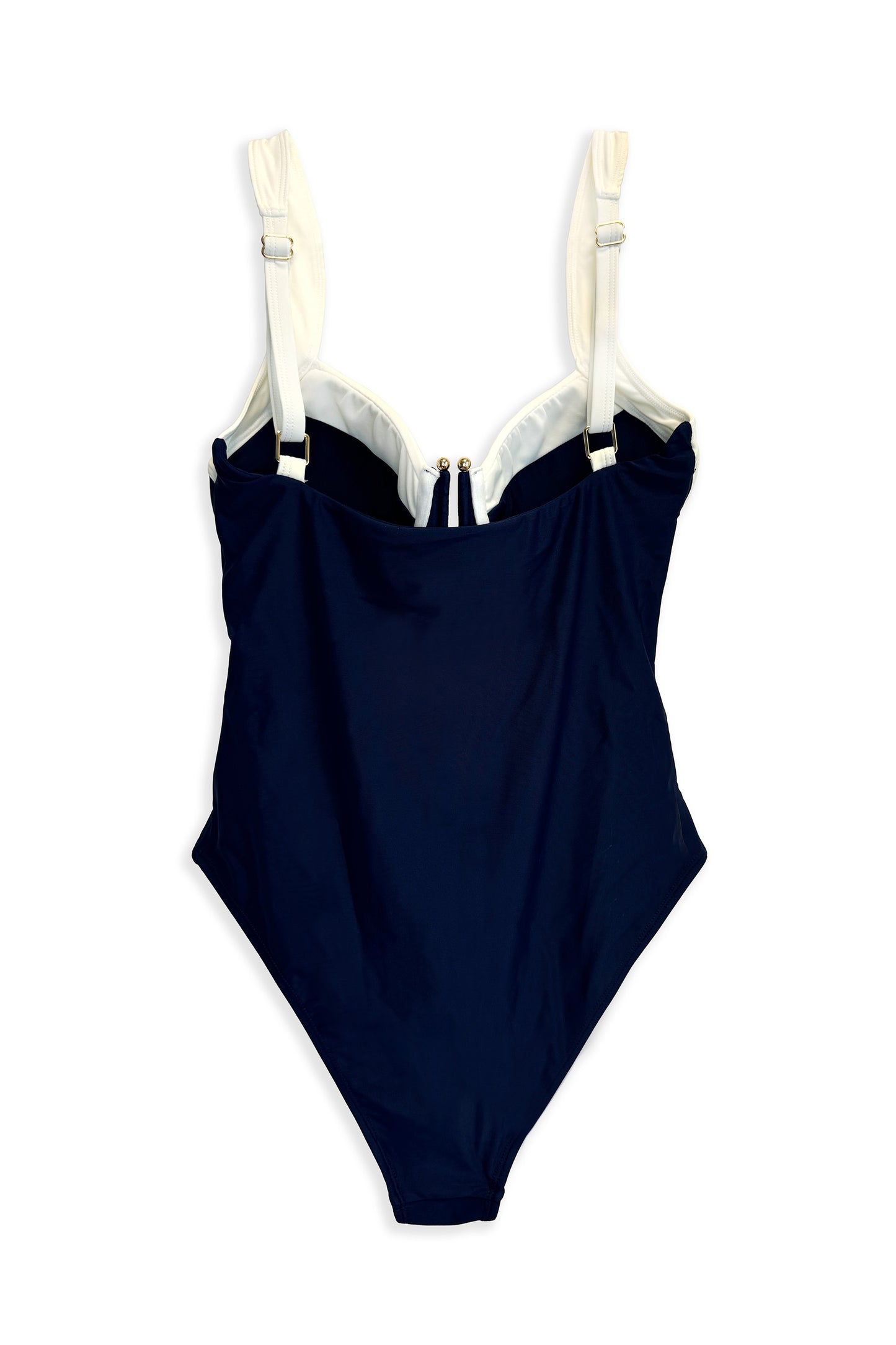 The Vesper One Piece Maillot | Navy/Cream