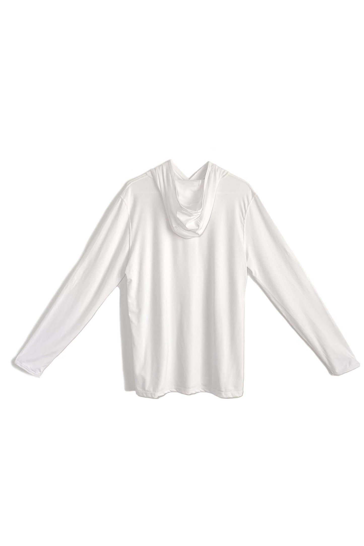 Men's Semi-Fitted Hooded Sun Shirt | White