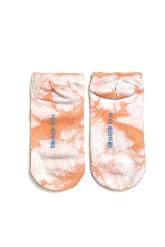 Peach Tie Dye Ankle Sock