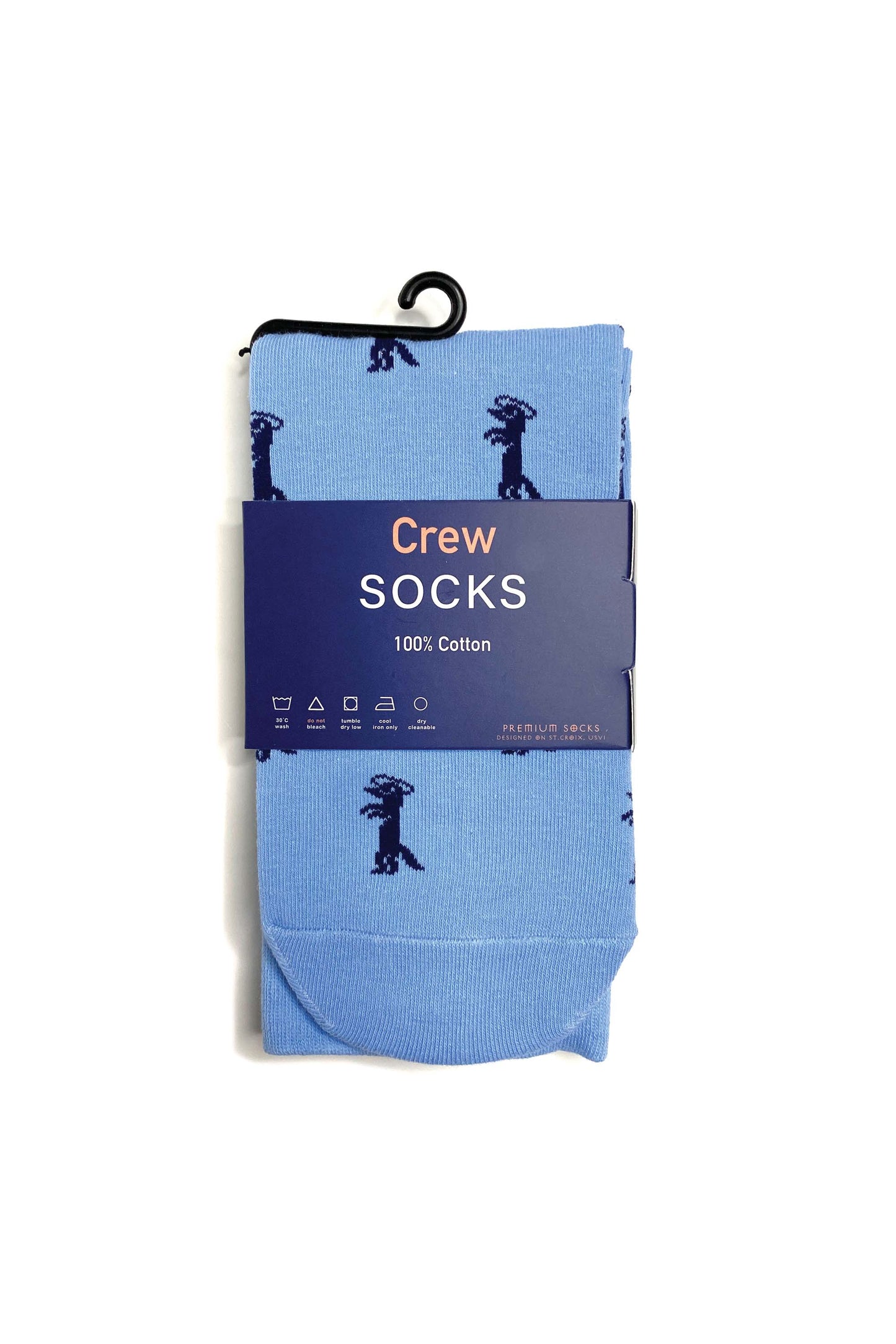 Calcetines de cambray con mangosta azul marino