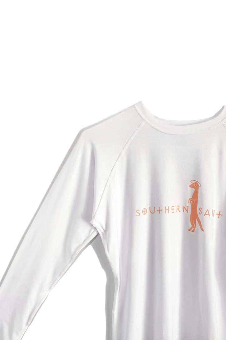 Camisa de sol semiajustada para mujer | Blanco