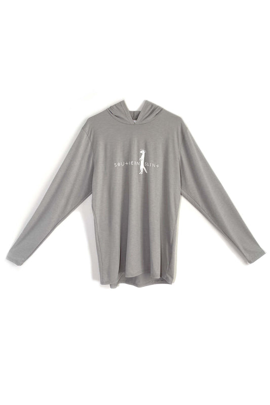 Men's Relaxed Fit Hooded Sun Shirt | Heather Grey