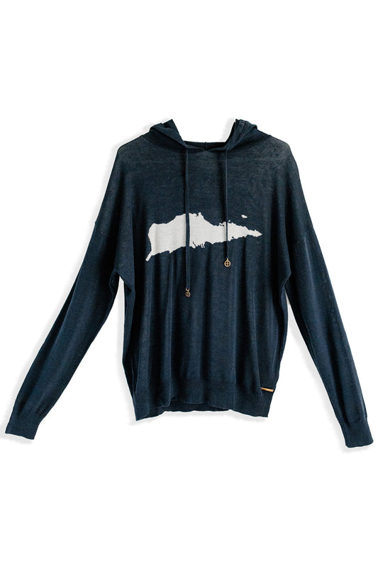 Sudadera con capucha de punto STX "The Polly" Marino Náutico