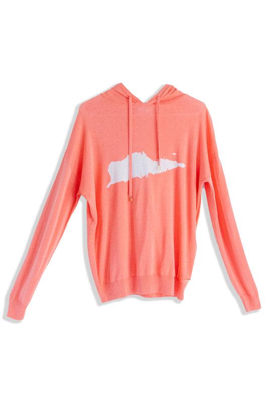 STX Knitted Hoodie "The Polly" Sugar Coral