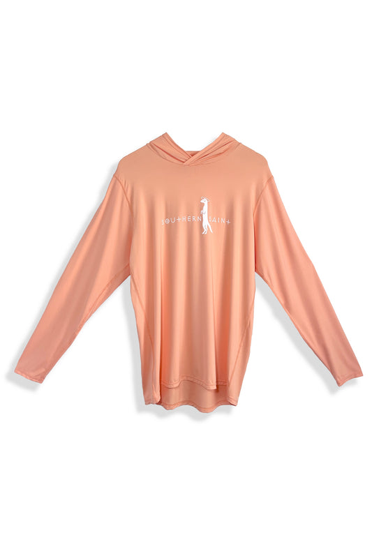 Men's Semi-Fitted Hooded Sun Shirt | Peach